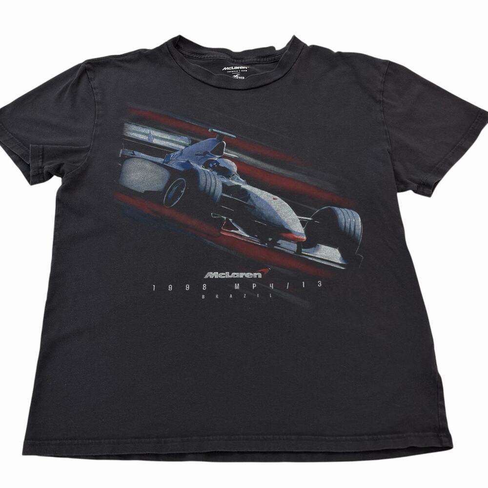 Hollister Mclaren Formula 1 Team T Shirt Men Medium 1998 Brazil Fade Relaxed Fit